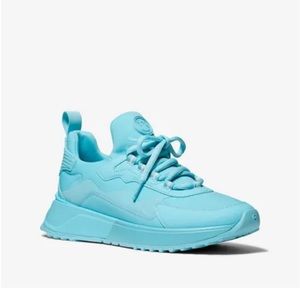 Michael Kors Size 7 Monochrome Theo Scuba Trainer - Ocean Blue